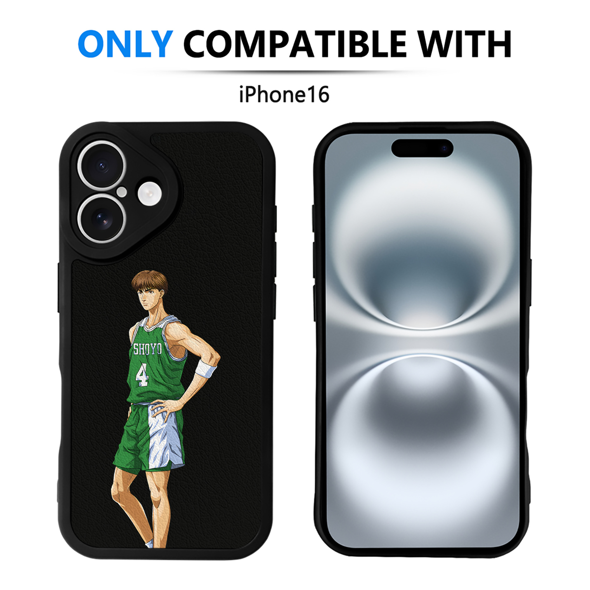 （画像用） SLAM DUNK／スラムダンク 【iPhone 16シリーズ対応】シリコンスマホケース（レザー調） 材質：シリコン